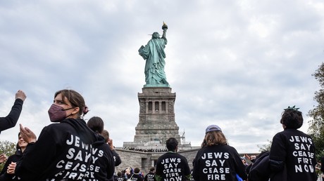 New York : des militants juifs occupent la statue de la Liberté pour exiger un cessez-le-feu à Gaza