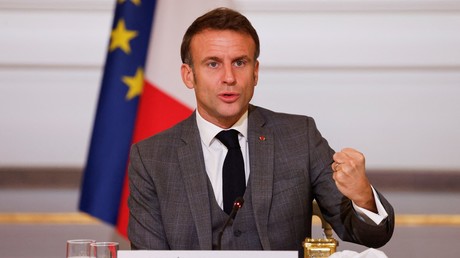 Emmanuel Macron le 9 novembre à Paris lors de la conférence humanitaire pour Gaza.