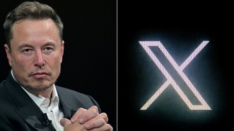 Elon Musk et le logo du réseau social X, anciennement Twitter (photo d'illustration).