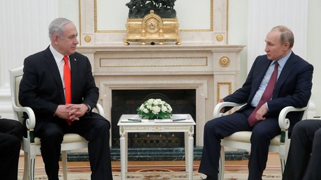 Benjamin Netanyahou et Vladimir Poutine, en janvier 2020 (image d'illustration).