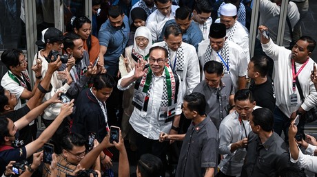 Le Premier ministre malaisien Anwar Ibrahim a participé à une manifestation en faveur de la Palestine le 24 octobre 2023 à Kuala Lumpur (image d'illustration).