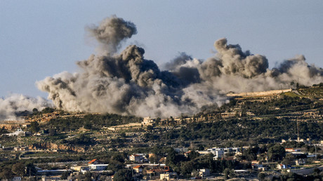 Bombardement israélien au Sud-Liban le 26 décembre 2023.