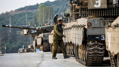 Une colonne de chars israéliens en haute Galilée, dans le nord d’Israël, près de la frontière avec le Liban, le 11 octobre 2023 (photo d’illustration).