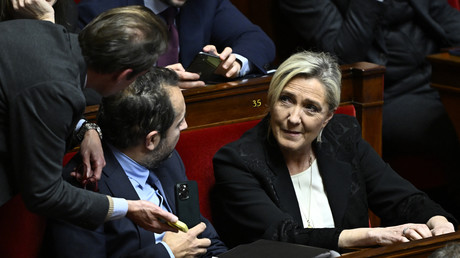 Marine Le Pen sur les bancs de l'Assemblée nationale en décembre 2023.