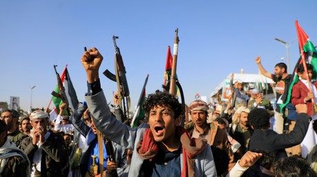 Manifestation des Houthis le 12 janvier.