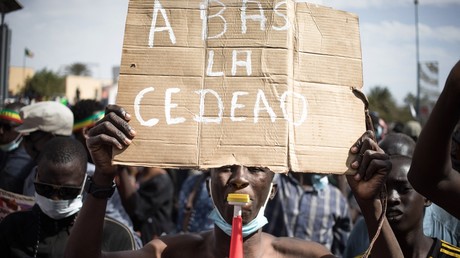 Manifestation à Bamako contre la CEDEAO, le 14 janvier 2022 (image d'illustration).