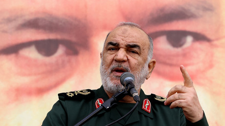 Hossein Salami, le commandant en chef des Gardiens de la révolution, lors d'une conférence de presse en décembre 2023 (image d'illustration).