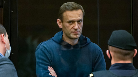 Alexeï Navalny, lors d'une audience au tribunal à Moscou le 2 février 2021 (photo d'illustration).