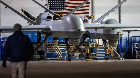 Drone américain MQ-9 dans un hangar en Arizona (image d'illustration).
