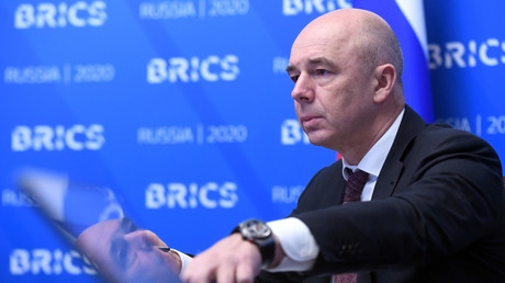 Le ministre russe des Finances Anton Silouanov lors d'une réunion des ministres des Finances et des gouverneurs des banques centrales des pays BRICS par vidéoconférence, le 11 septembre 2020 (photo d'illustration).