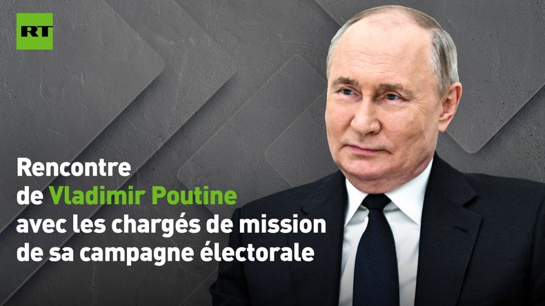 Rencontre de Vladimir Poutine avec les chargés de mission de sa campagne électorale