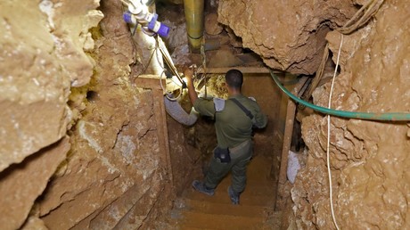 Un soldat israélien dans un tunnel du Hezbollah à la frontière libanaise (image d'illustration).