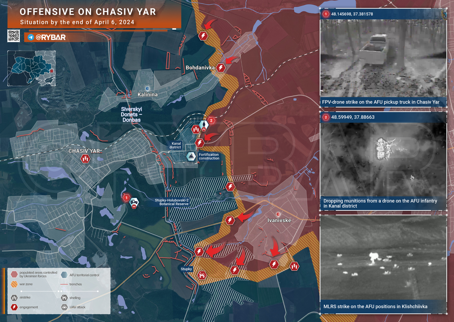 Donbass : les troupes russes à l'offensive en périphérie de Chasov Yar