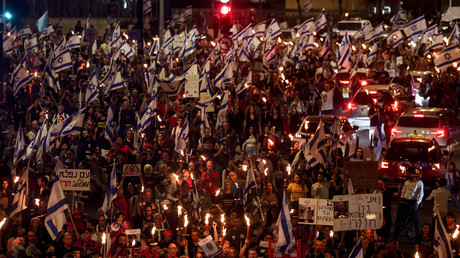 Manifestation contre Netanyahou à Jérusalem le 2 avril 2024.