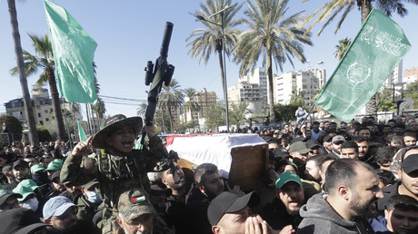 Funérailles d'un combattant du Hamas au Liban tué par Israël le 19 janvier 2024 (image d'illustration).