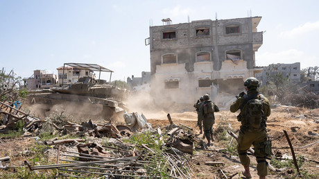 Troupes israéliennes dans la bande de Gaza.