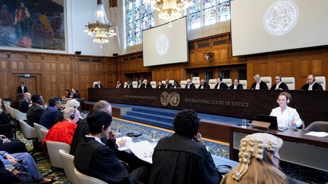 Une audience à la Cour internationale de Justice (CIJ) dans le cadre du procès de l'Afrique du Sud contre Israël concernant l'offensive de Rafah à La Haye, le 16 mai 2024 (photo d'illustration).