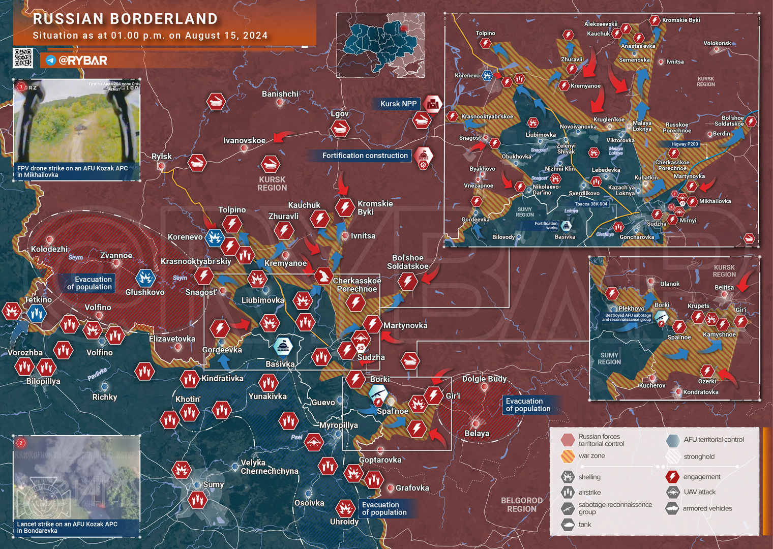 Rudes combats dans la région de Koursk, avancées russes dans le Donbass