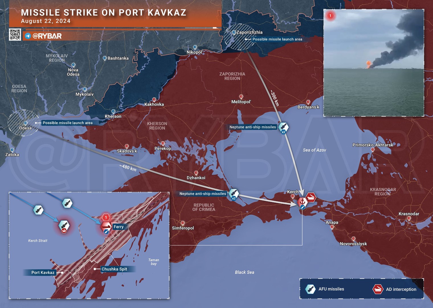 Russie : un ferry transportant du carburant coule après une frappe ukrainienne dans le port de Kavkaz