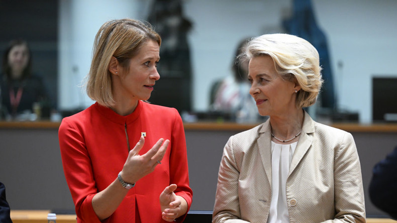 Ursula von der Leyen, présidente de la Commission européenne, et Kaja Kallas, chef de la diplomatie européenne