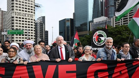 Australie : Assange en tête d’une marche pro-palestinienne à Sydney