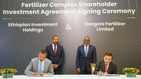Un contrat historique : l’Éthiopie et le groupe nigérian Dangote vont construire une usine d'engrais à 2,5 milliards de dollars