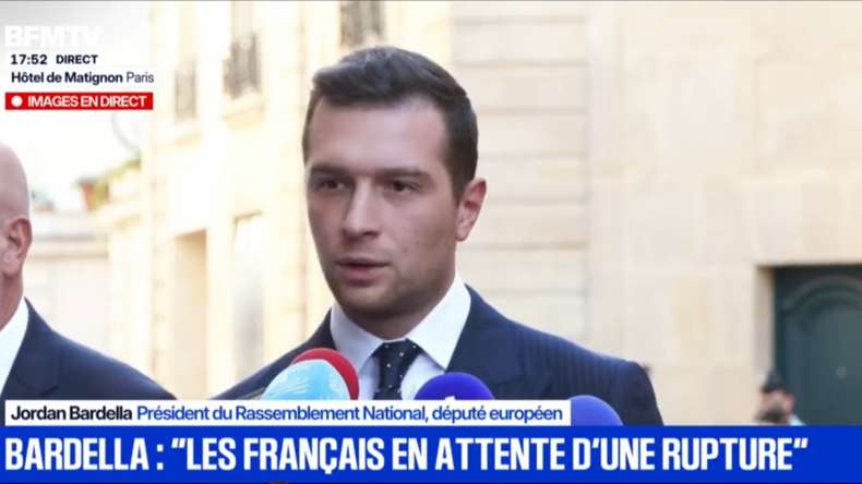 Bardella avertit Lecornu : «il tombera» si la politique actuelle se poursuit