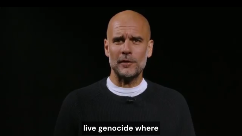 Pep Guardiola dénonce le génocide à Gaza et appelle les Barcelonais à manifester