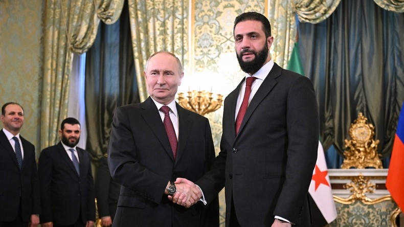 Poutine et Ahmed al-Chareh évoquent les relations bilatérales au Kremlin