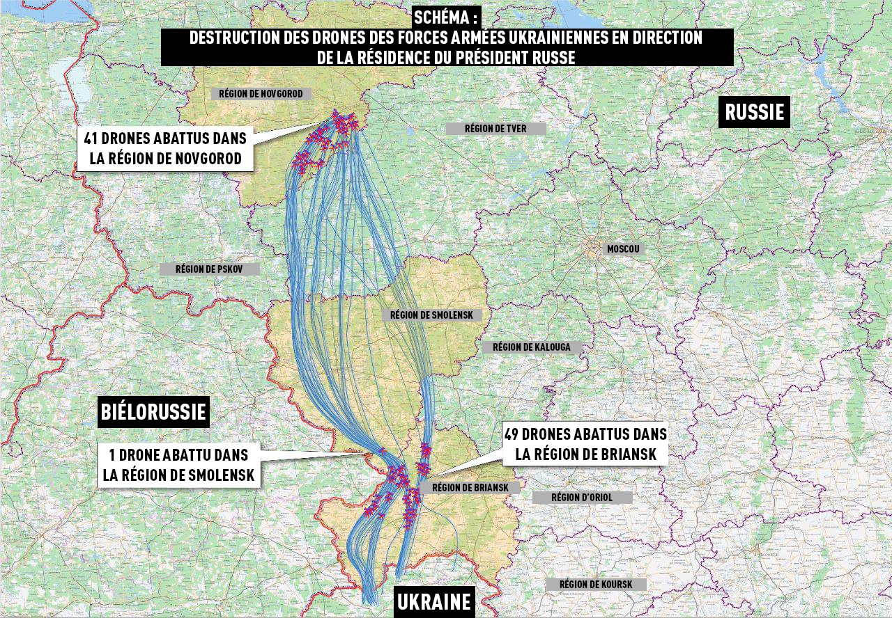 Attaque ukrainienne contre la résidence de Poutine : l'Occident et Kiev démentent, la Défense russe apporte des preuves