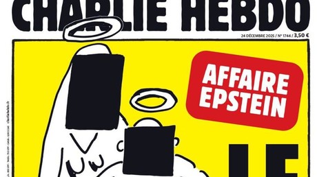 En une, Charlie Hebdo raille la censure XXL de l’affaire Epstein et son «grand déballage» totalement flouté