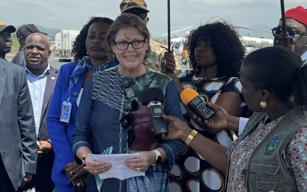 RDC : la chef par intérim de la MONUSCO arrive à Goma pour les préparatifs de suivi et de vérification du cessez-le-feu
