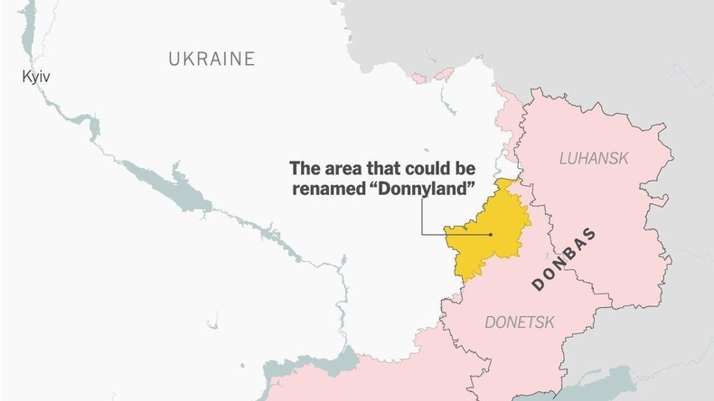 Kiev aurait proposé de nommer une partie du Donbass «Donnyland» en l'honneur de Donald Trump, selon le NYT