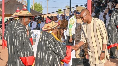 Rimtalba Jean Emmanuel Ouédraogo, Premier ministre du Burkina Faso, lors de la cérémonie d'ouverture du mois du patrimoine burkinabè, à Ouahigouya.
