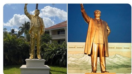 Sous le soleil de Miami, un air de Pyongyang : la statue dorée de Trump et son air de déjà-vu