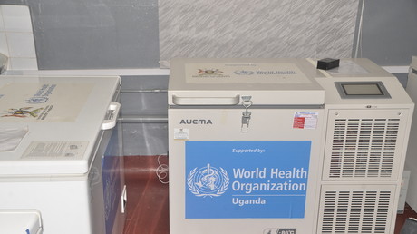 Du matériel médical destiné à l’administration d’un vaccin contre Ebola à Kampala, en Ouganda, en février 2025. [Photo d’illustration]