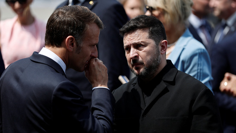 Présence de Zelensky, soldats ukrainiens et discours antirusses : une tournure militariste pour le dernier défilé du 14 Juillet de Macron