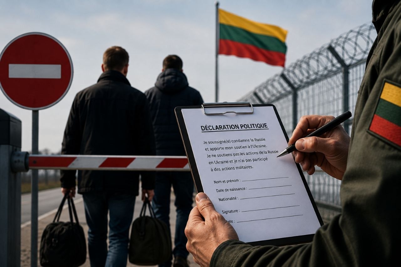 La Lituanie veut trier les Russes avant de les laisser entrer avec la signature d'une déclaration politique