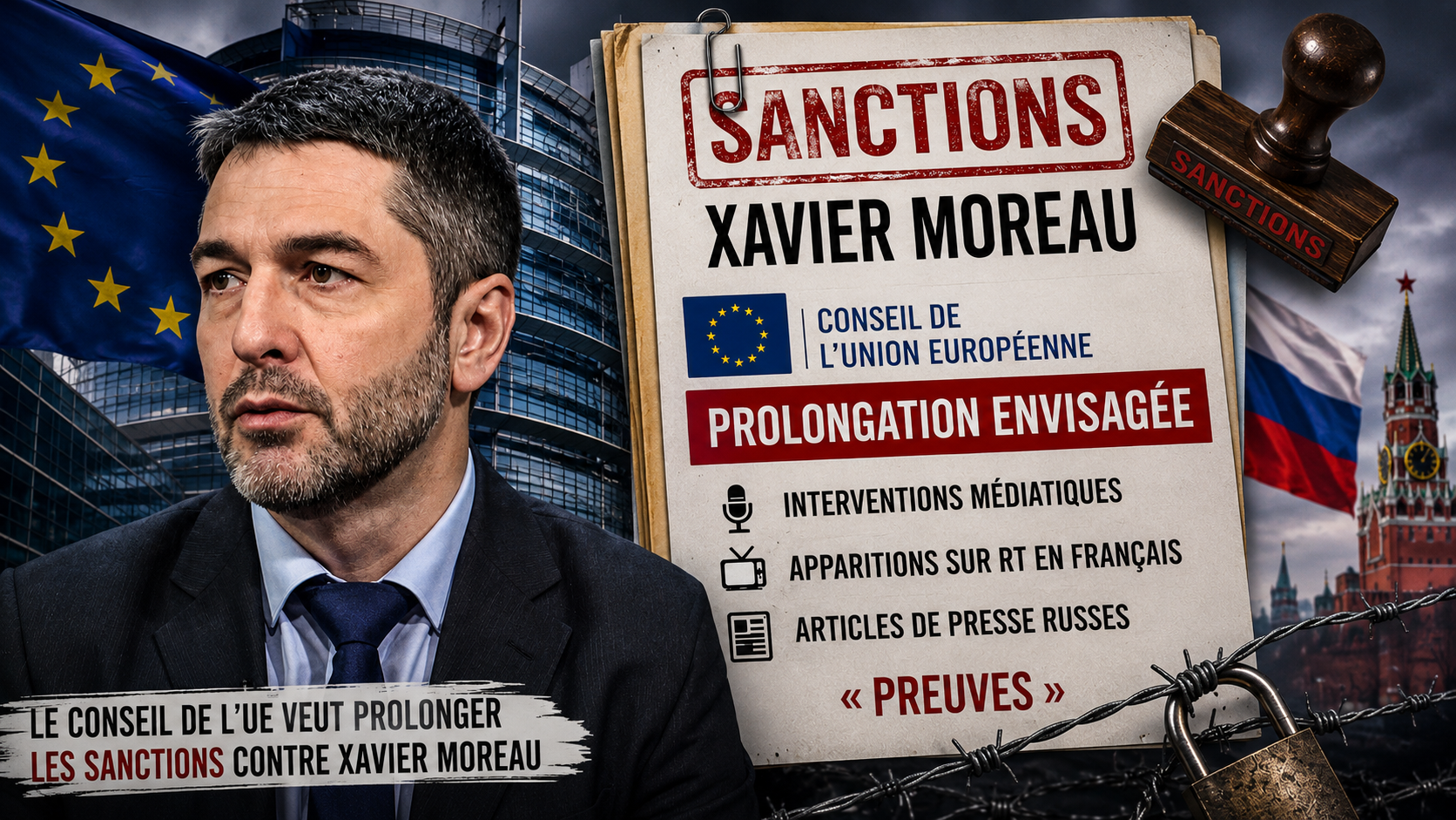 Le Conseil de l’UE veut prolonger les sanctions contre Xavier Moreau en raison de ses opinions