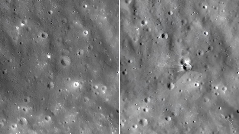 La NASA dévoile des images du cratère laissé par l'impact de la fusée de SpaceX