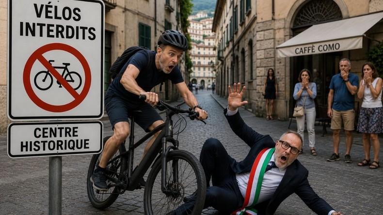 Renversé par un vélo électrique, le maire de Côme interdit les bicyclettes