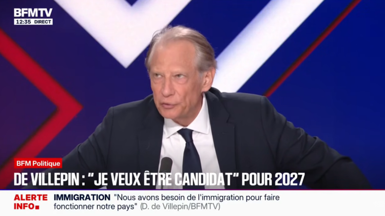 France : de Villepin confirme son intention d’être candidat à la présidentielle en 2027
