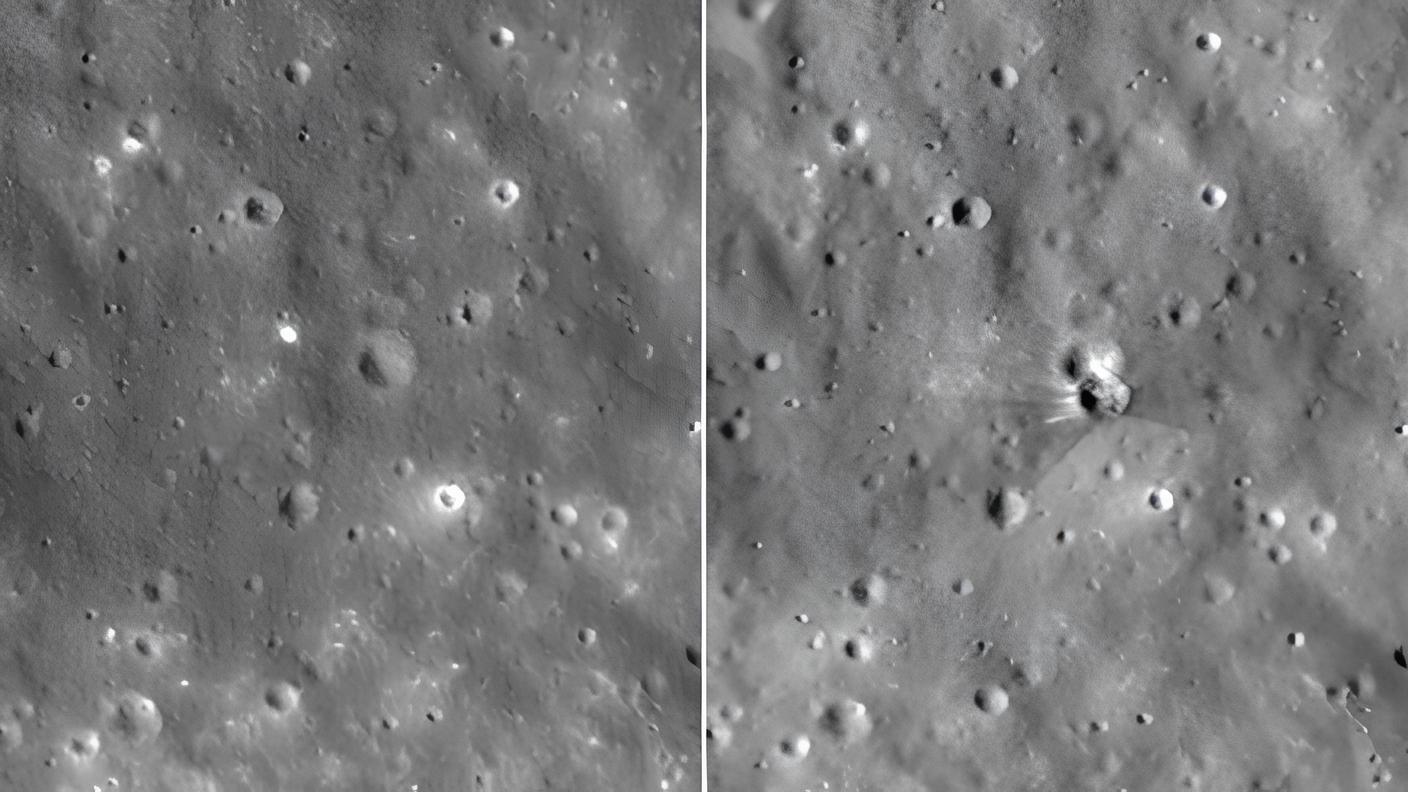 La NASA dévoile des images du cratère laissé par l'impact de la fusée de SpaceX