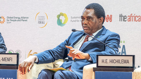Le président zambien, Hakainde Hichilema, au Sommet africain de l'énergie à Dar es Salaam, le 28 janvier 2025