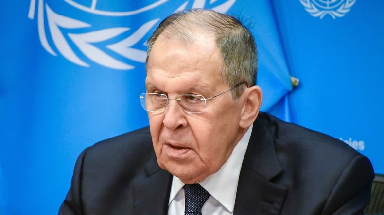 Sergueï Lavrov tient une conférence de presse de clôture à l'Assemblée générale des Nations unies