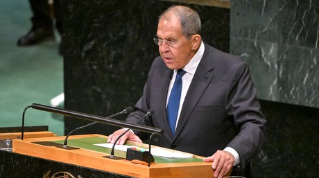 Sergueï Lavrov prend la parole lors de l'Assemblée générale des Nations unies