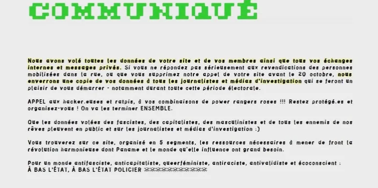 France : le site des Républicains piraté, à la veille de manifestations à travers tout le pays