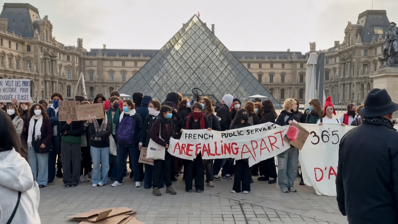 Paris : le Louvre bloqué par des étudiants en soutien aux lycéens
