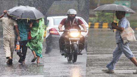 दिल्ली में ब्रिक्स से पहले झमाझम बारिश, देखें तस्वीरें