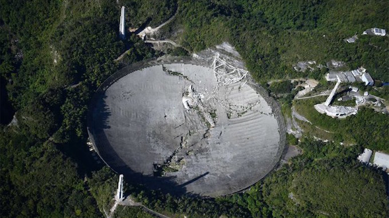 La Tercera: «печальный день для астрономии» — в Пуэрто-Рико разрушился один из крупнейших в мире радиотелескоп «Аресибо»